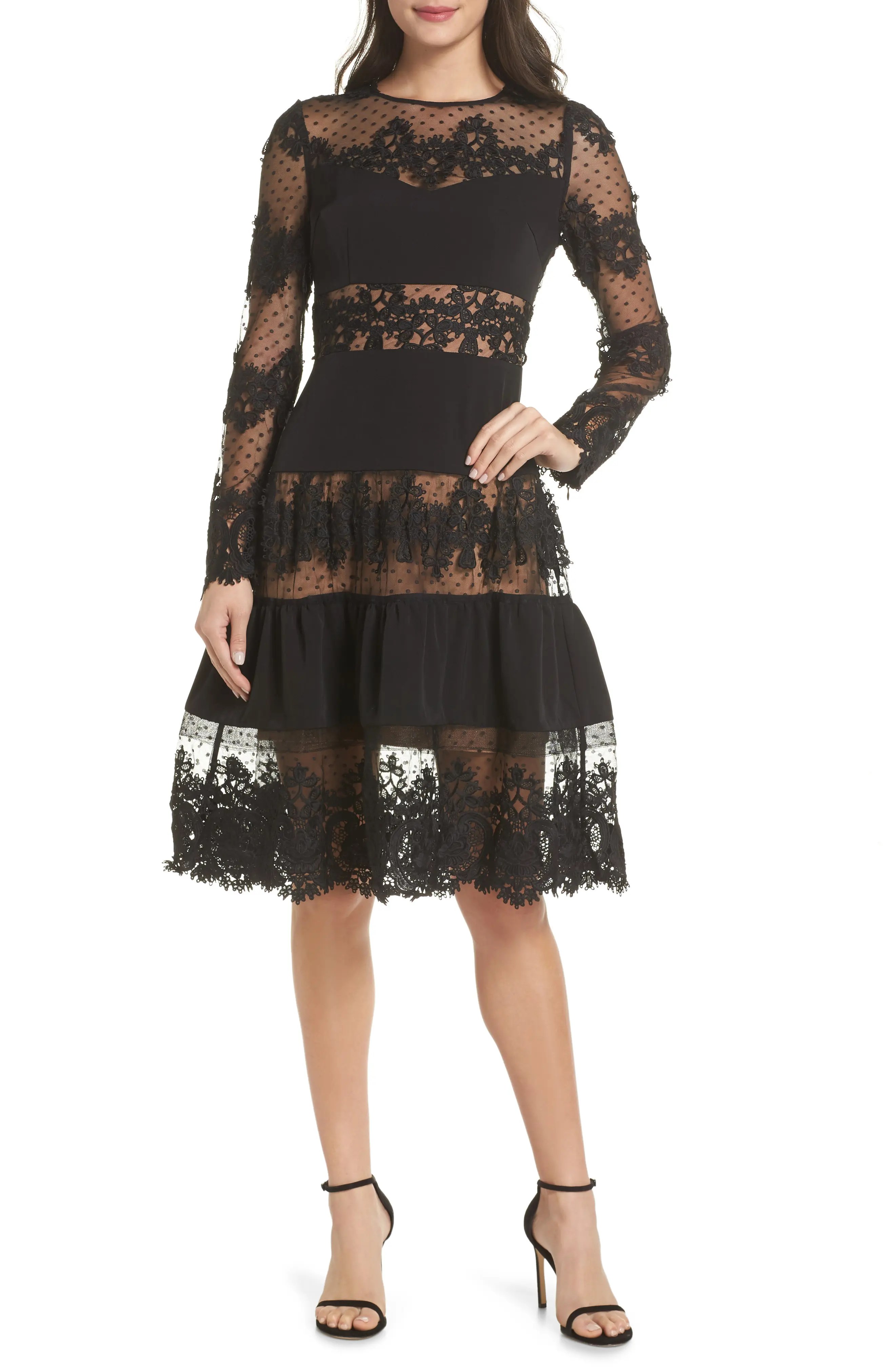 BRONX AND BANCO Flamenco Lace Fit & Flare Dress | Nordstrom