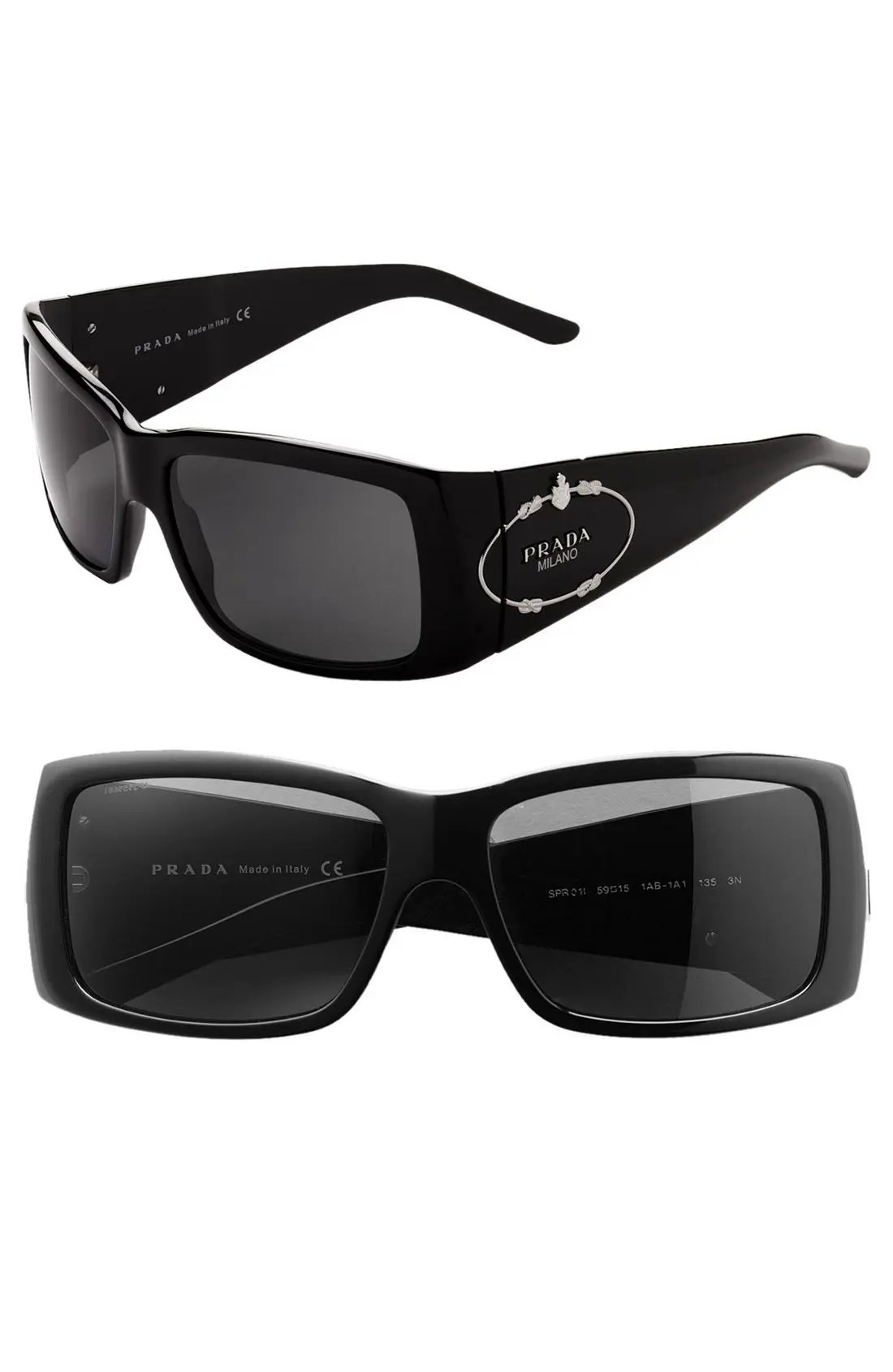 Prada Square Frame Sunglasses with Milano Logo Nordstrom