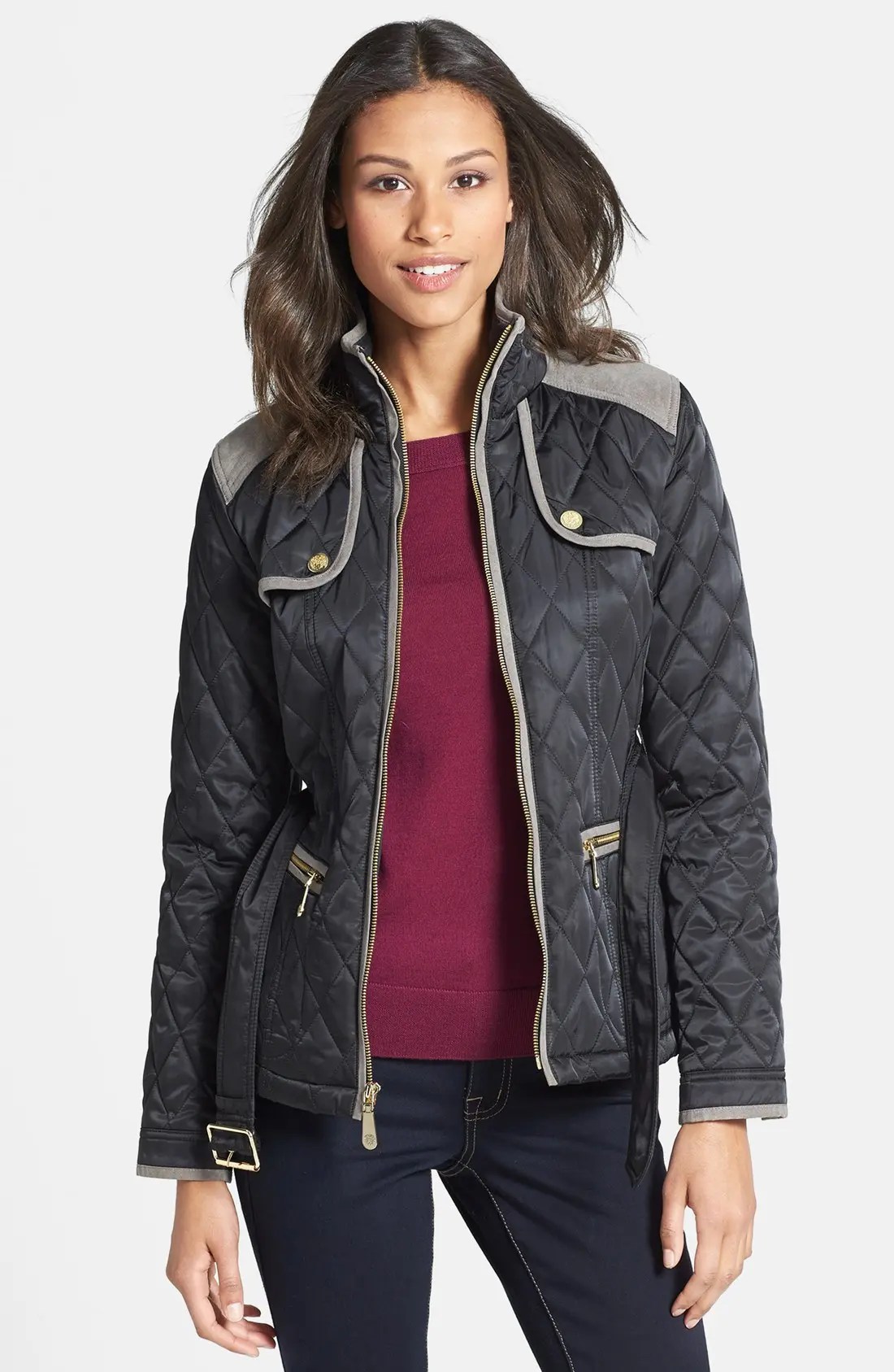 Vince Camuto Belted Quilted Jacket Nordstrom