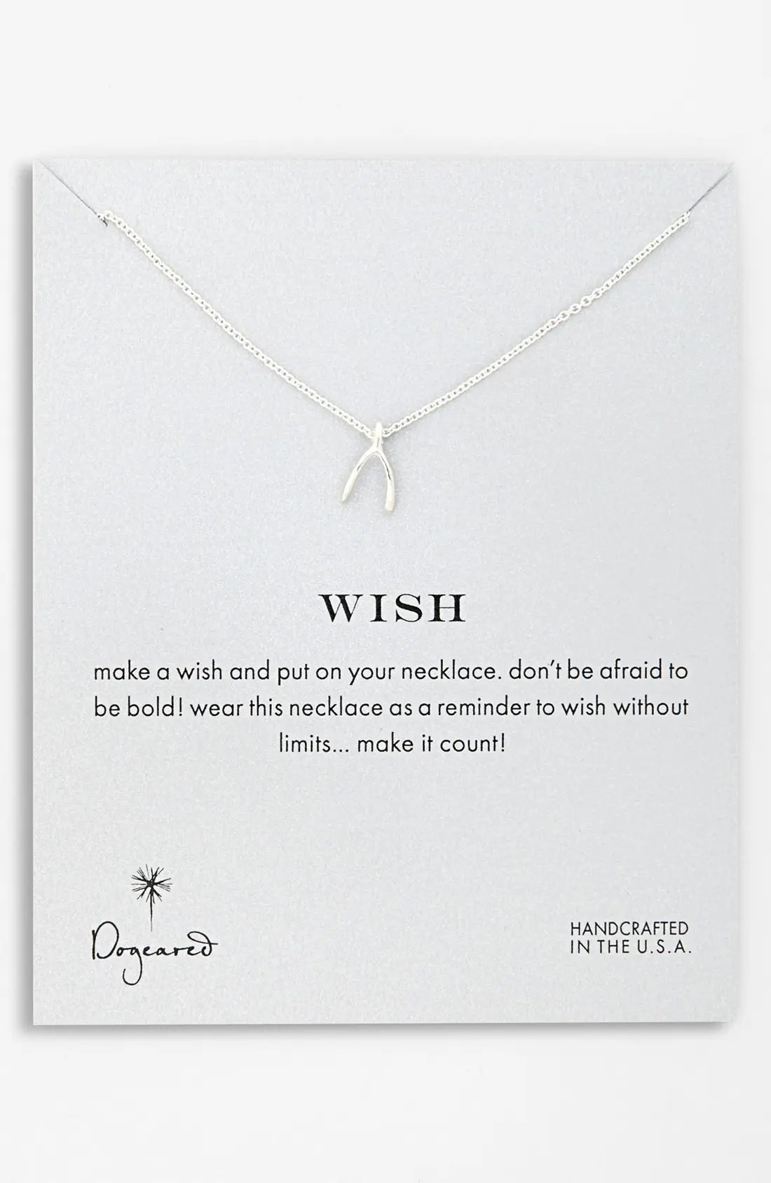 Dogeared 'Reminder Wish' Wishbone Pendant Necklace Nordstrom