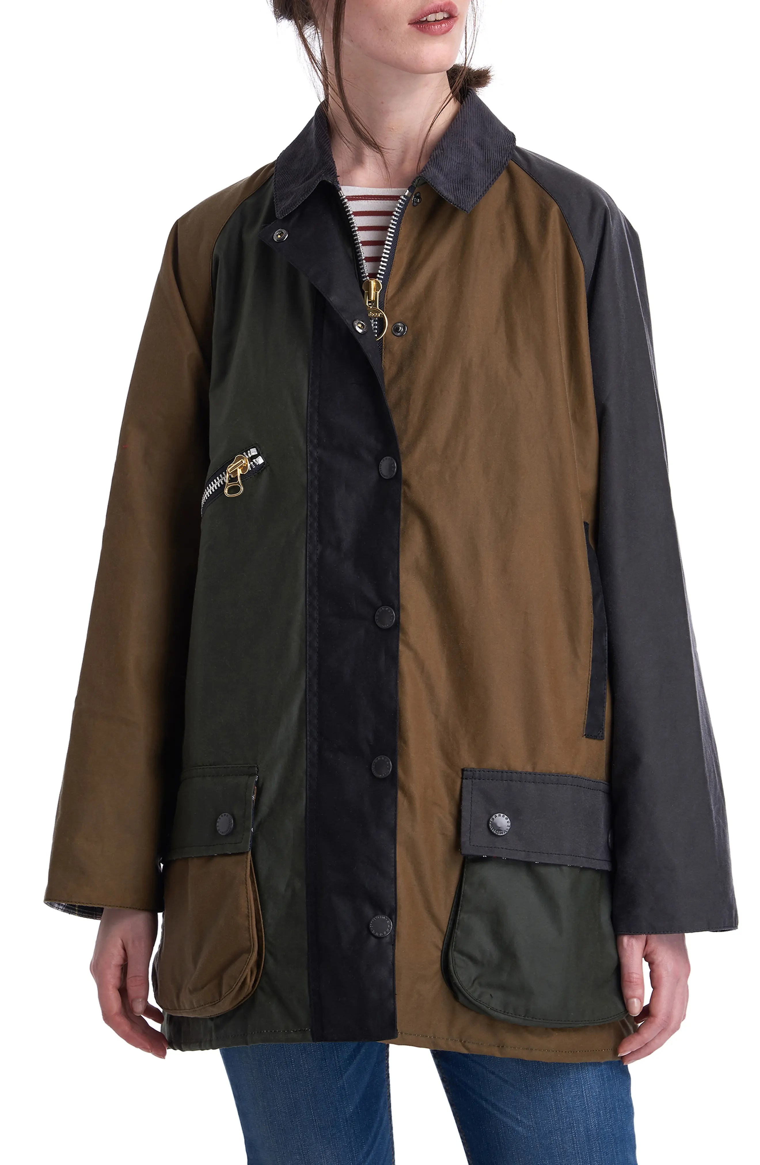 Barbour x ALEXACHUNG Patch Weatherproof Waxed Cotton Utility Jacket