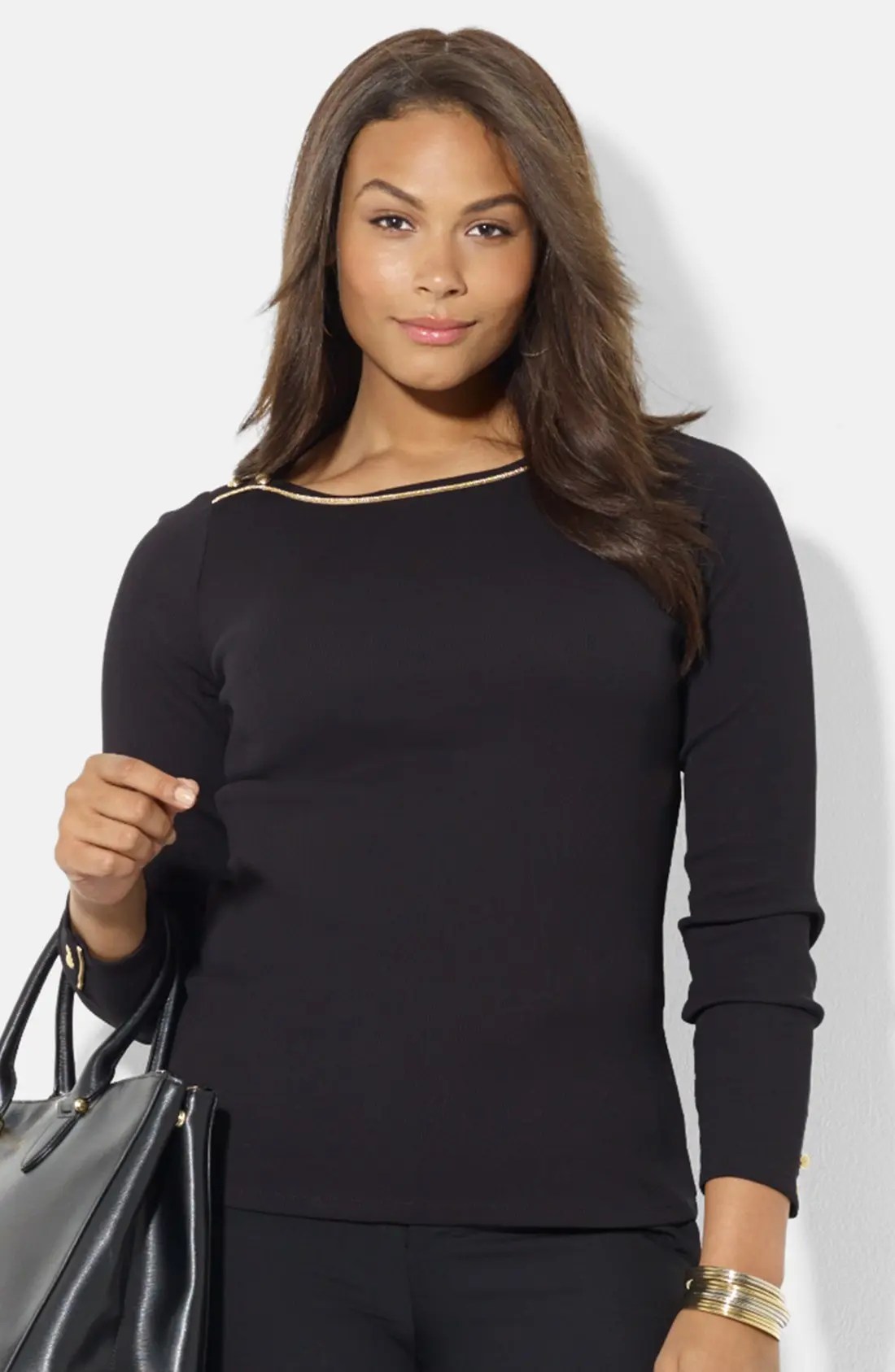 Lauren Ralph Lauren Cotton Top (Plus Size) Nordstrom