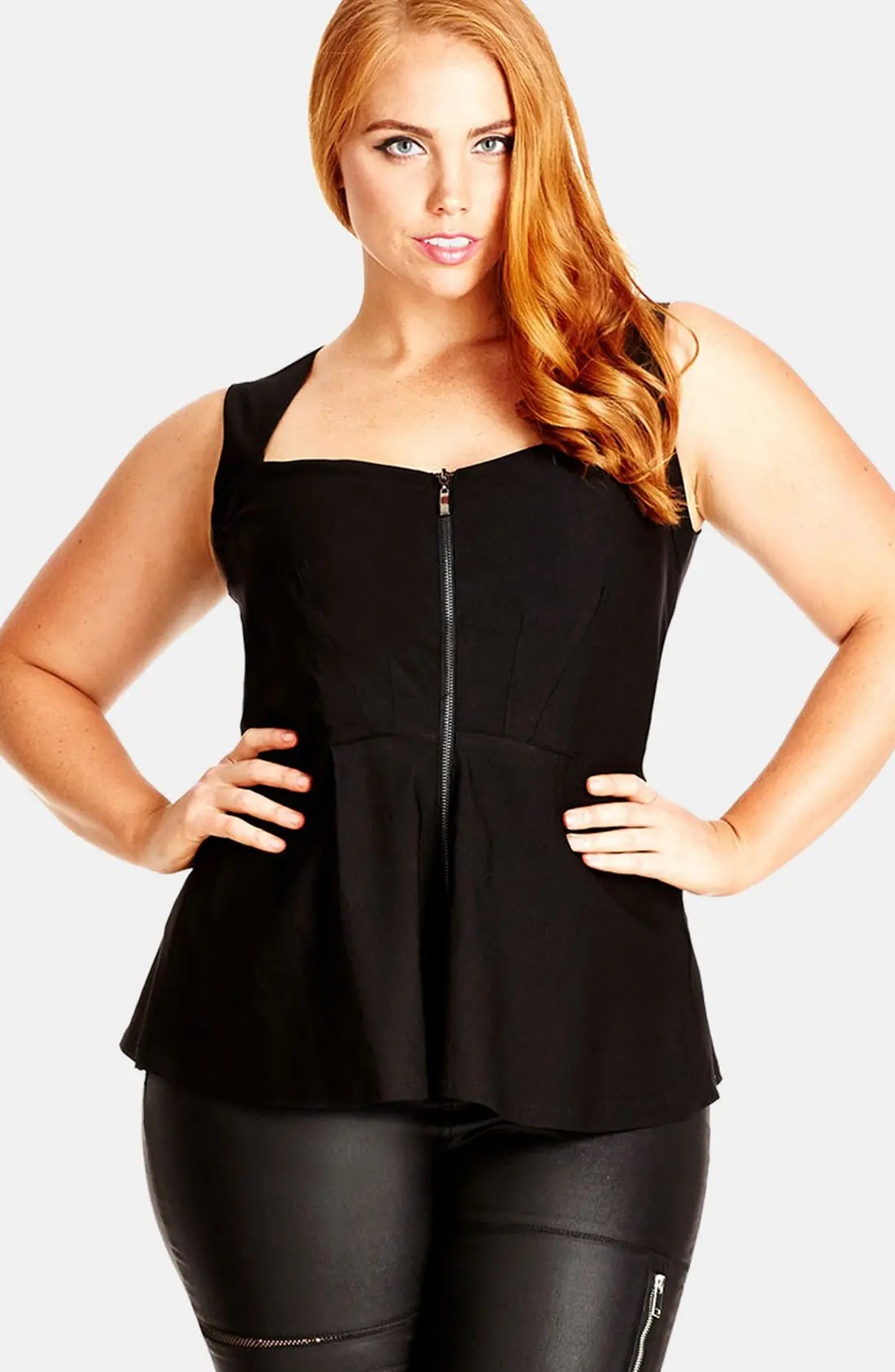 City Chic 'Dominatrix' Peplum Top (Plus Size) Nordstrom