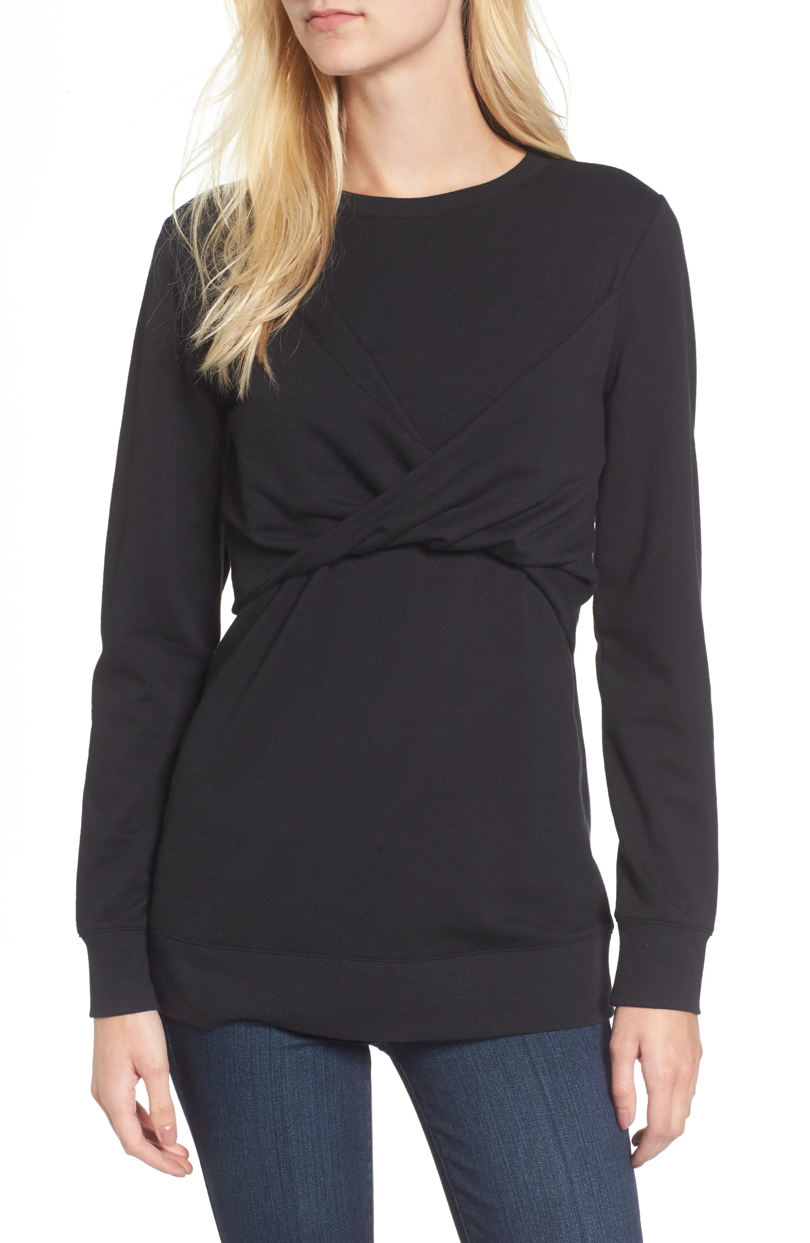 Trouvé Twist Front Sweatshirt Nordstrom