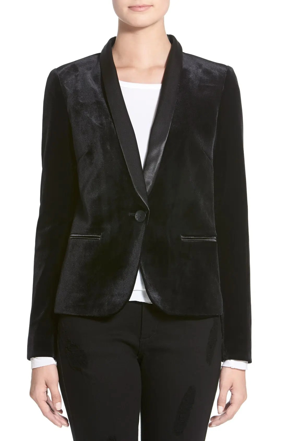 James Jeans Satin Combo Jacket Nordstrom