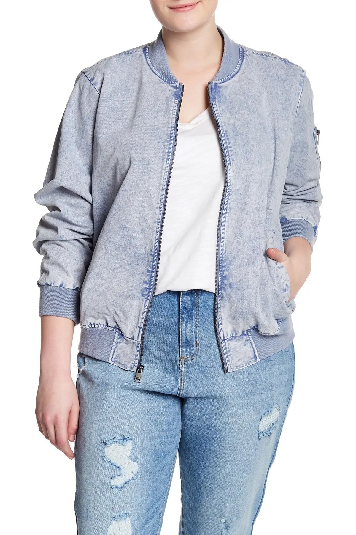 Levi's Washed Denim Bomber Jacket Nordstrom Rack