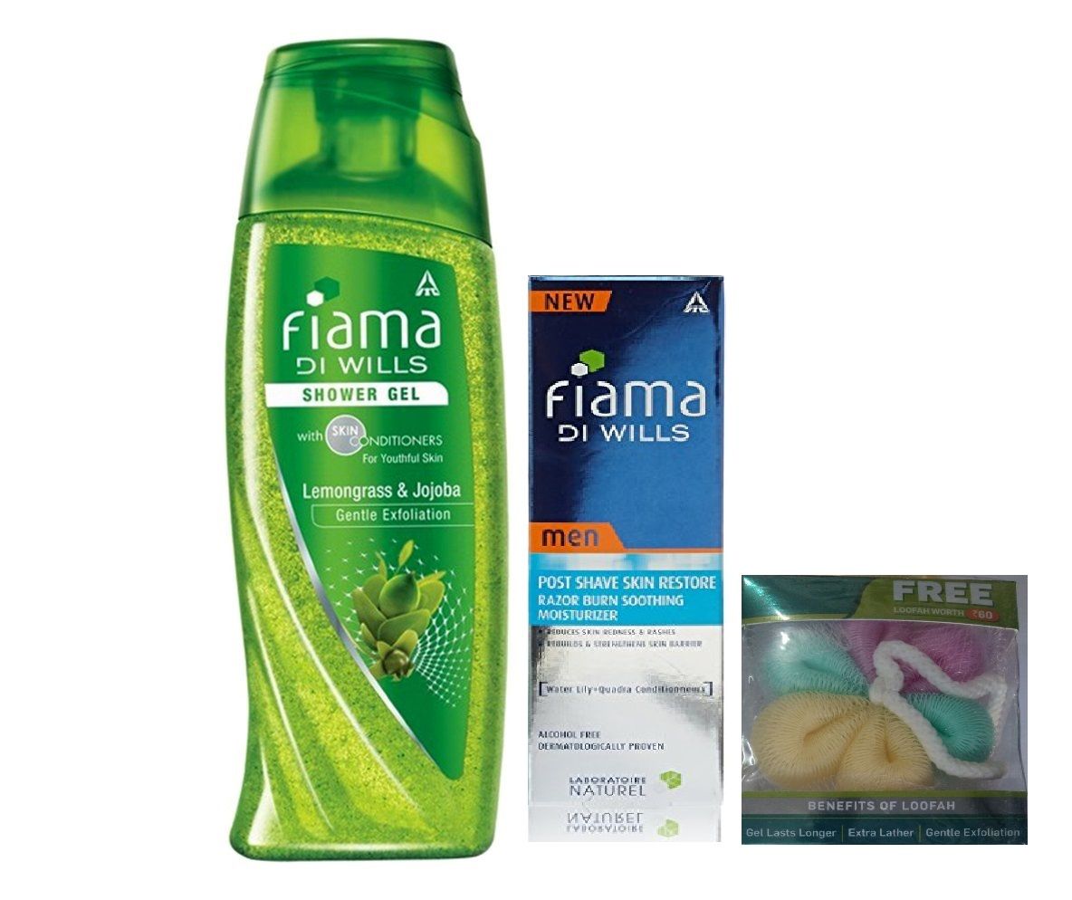 Buy Fiama Di Wills Lemongrass & Jajoba Shower Gel (250 ml) With Loofah