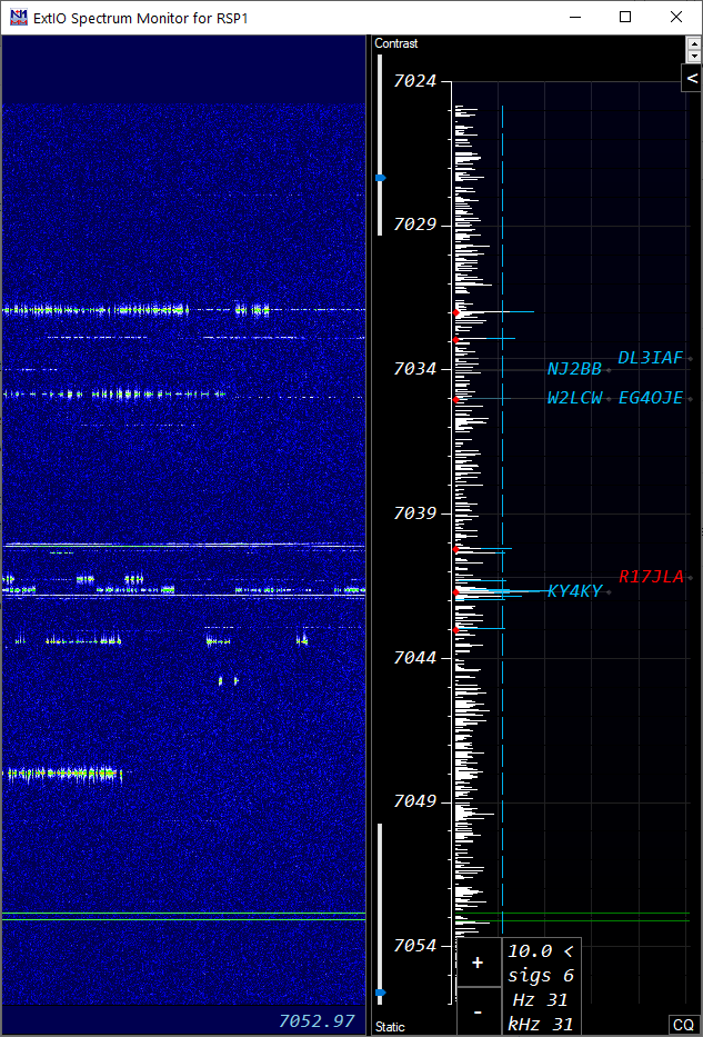 The Spectrum Display Window N1MM Logger Plus