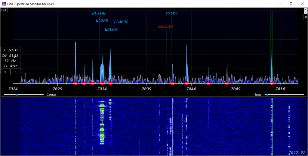 The Spectrum Display Window N1MM Logger Plus