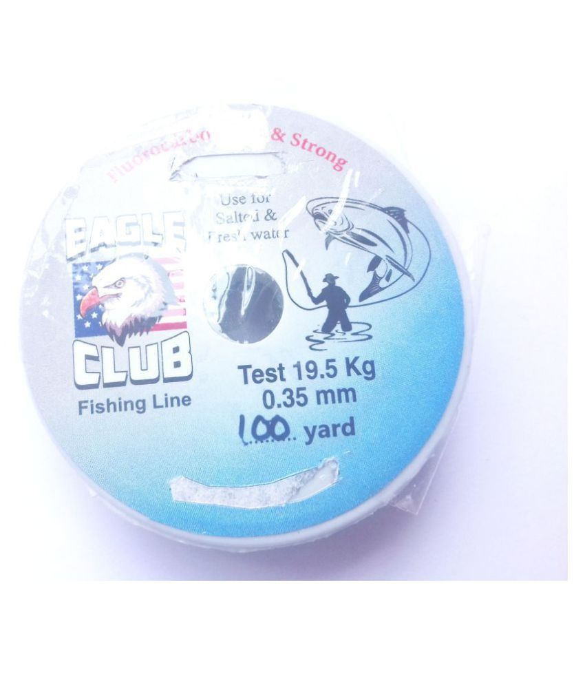 Fluorocarbon Line,Less Visibility in Water, Dia0.35mm,Tested 19kgs