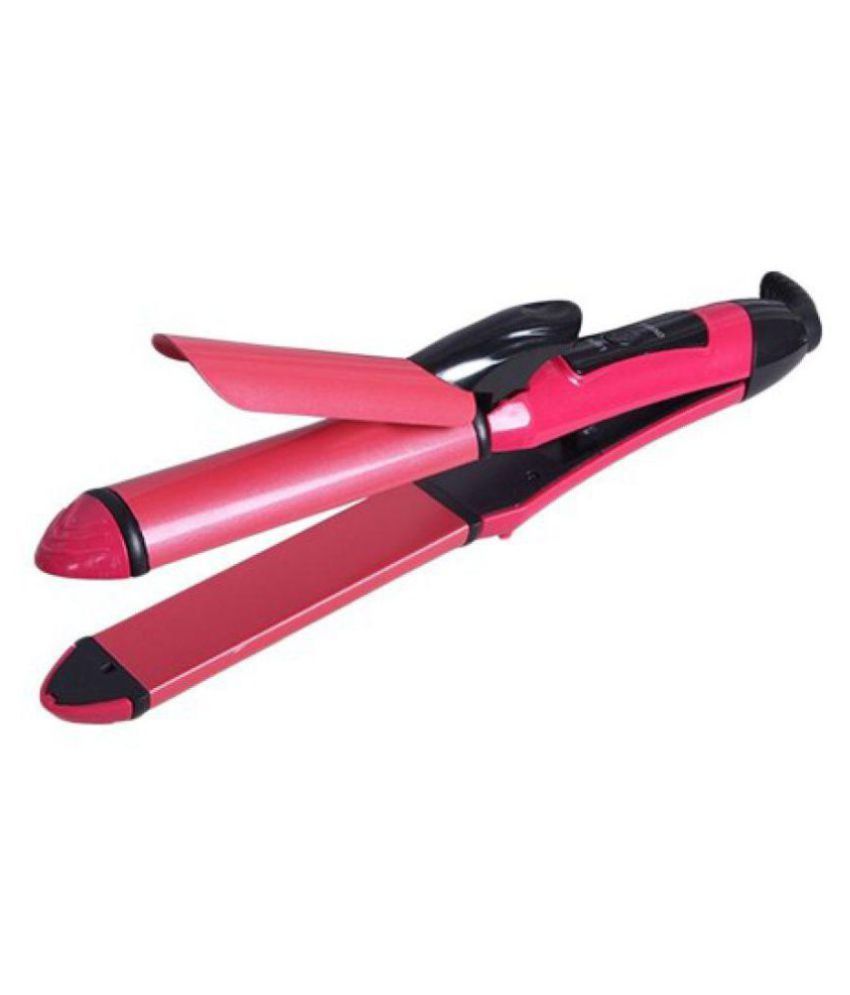 SURSAI Nova 2 in 1 Hair Straightener and Curler For Women ( Pink