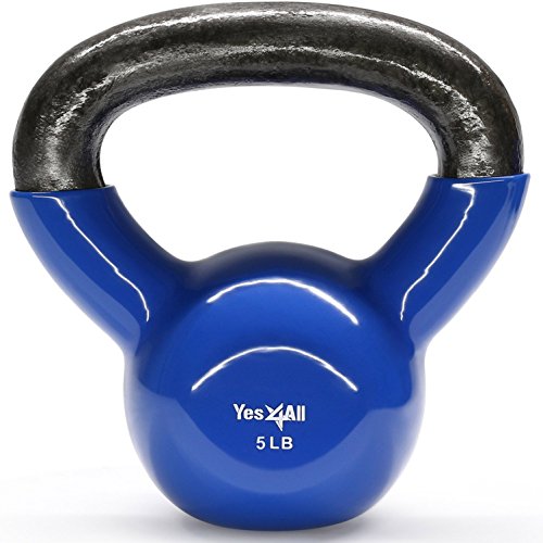 Yes4All Vinyl Coated Kettlebells Weight Available 5, 10, 15, 20, 25