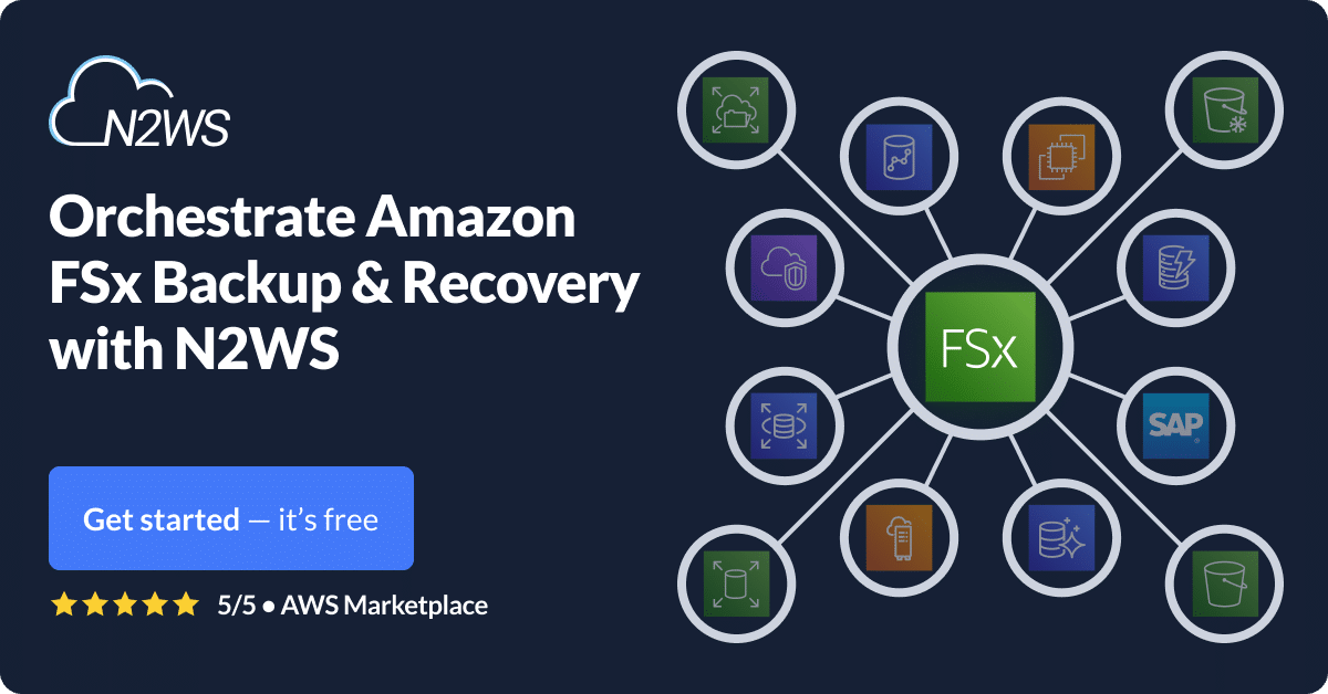Amazon FSx backup and recovery orchestration with N2WS