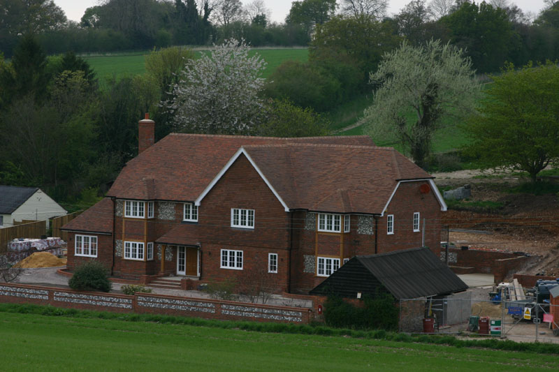 This is a brand new house under construction.