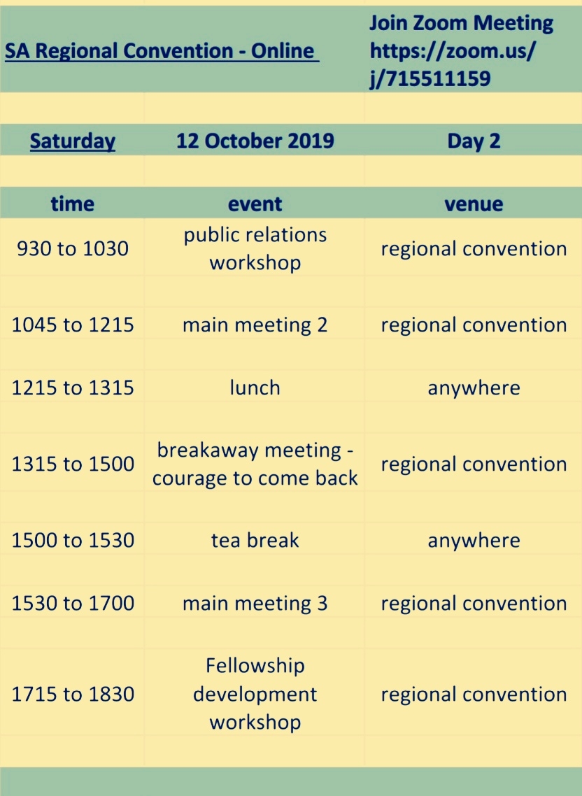 Events Narcotics Anonymous Western Cape