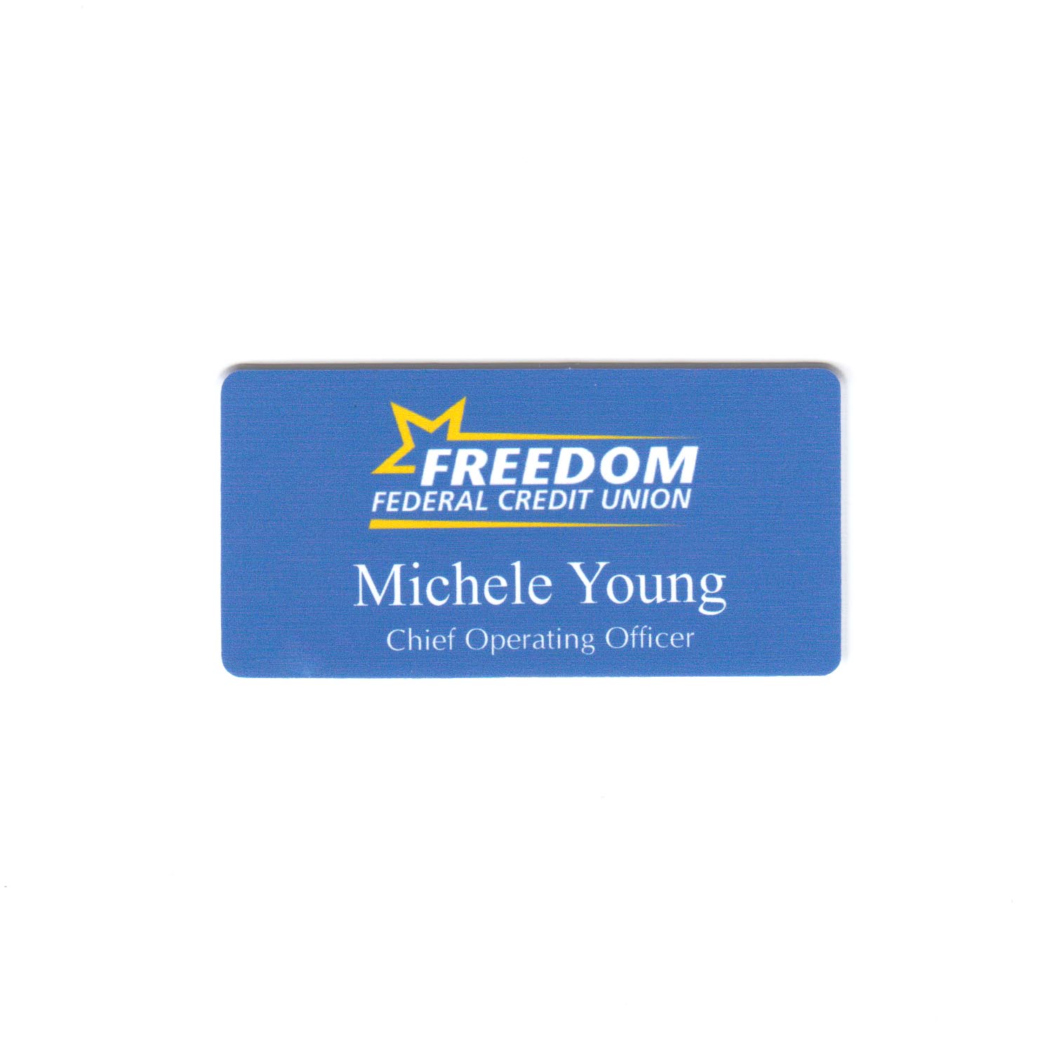 Freedom Federal Credit Union Frameless Naag Tag