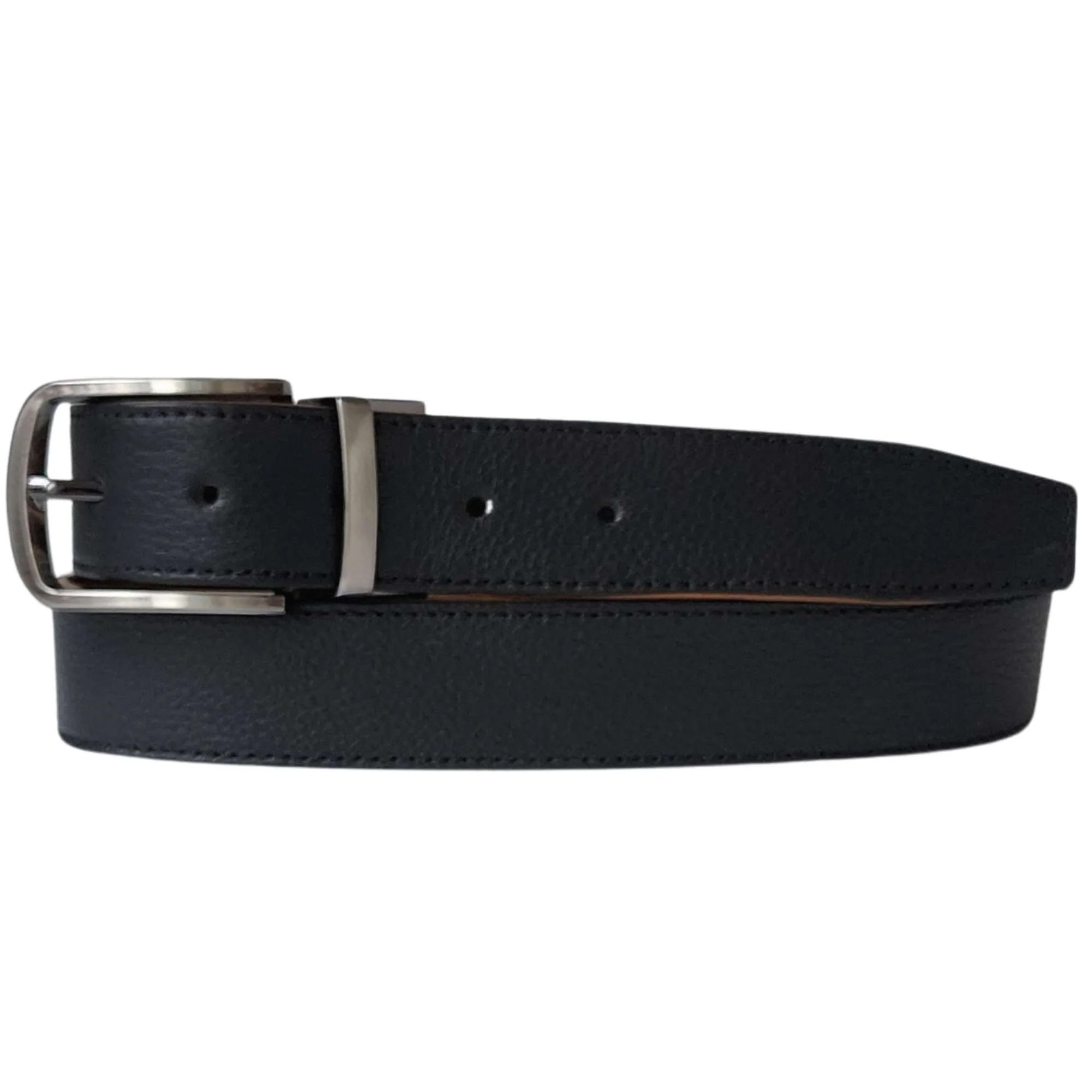 The Harvey Dent Belt Reversible Stitched FullGrain Pebbled Leather