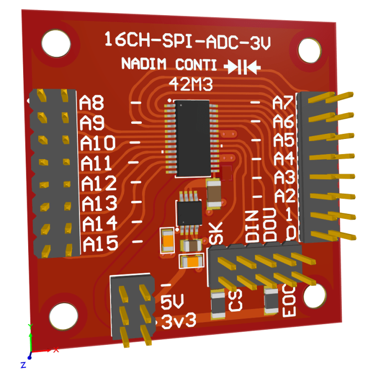 16CH ADC SPI module with an ultrahigh precision reference