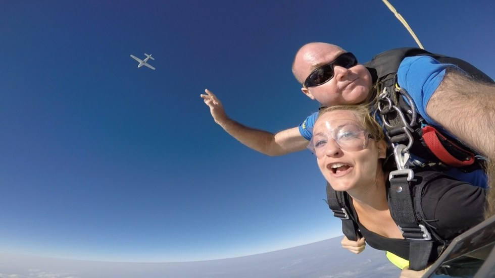 recording of the skydive by the gopro of my tandem partner