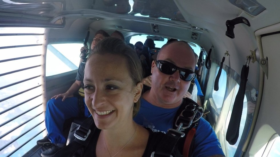 Just before the skydive at Airlie Beach