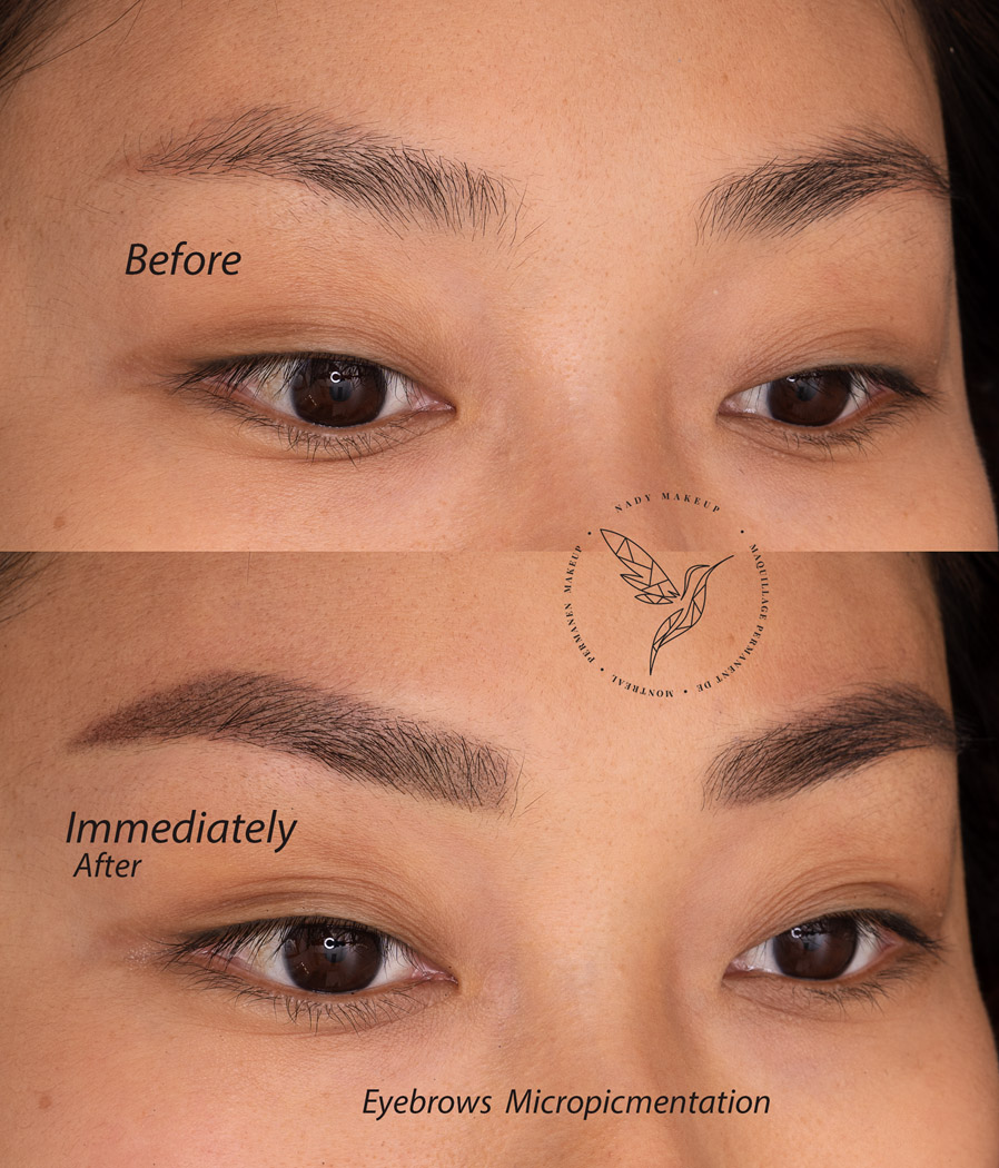 Eyebrows Permanent Makeup Montreal, Microshading Eyebrows