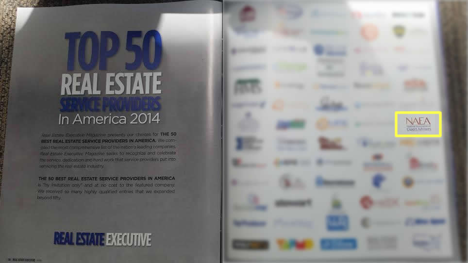 NAEA Makes The List of “Top 50 Real Estate Service Providers In America