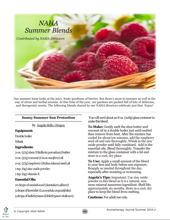 NAHA Summer Blends Contributed by NAHA Directors NAHA