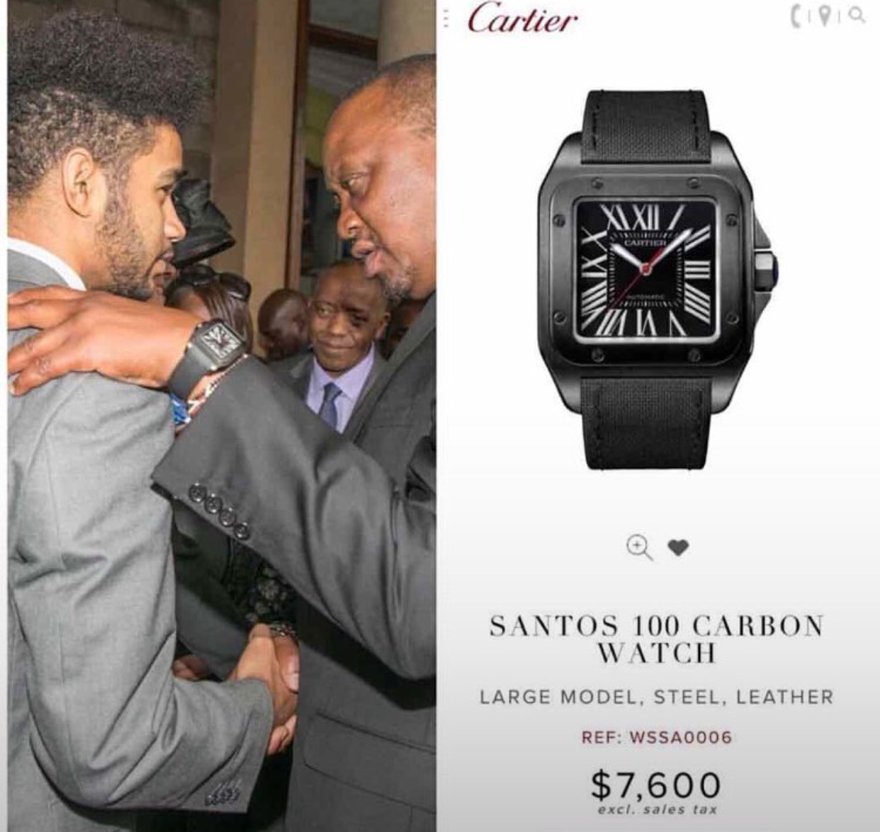 Check Out President Uhuru Kenyatta’s Designer Watch Worth Ksh760,000