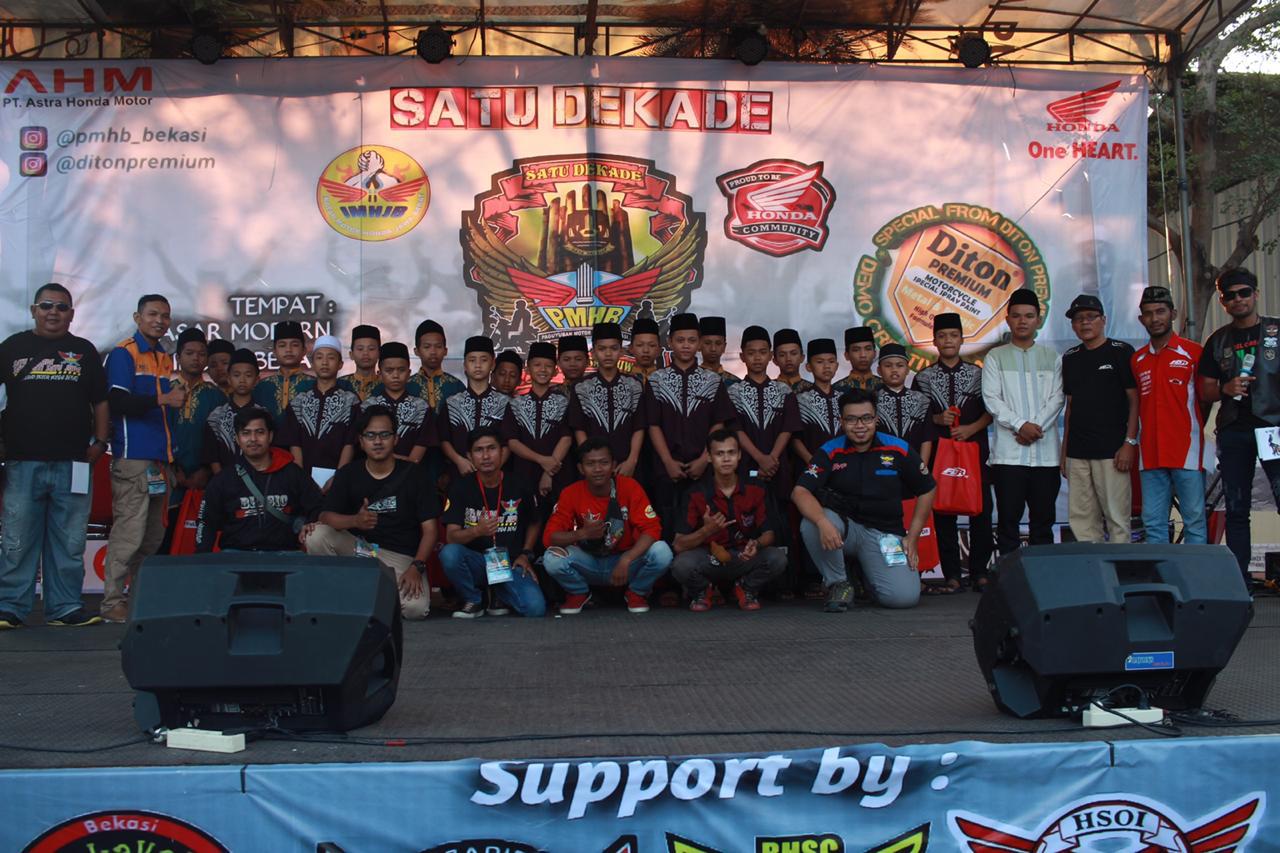 Satu Dekade Paguyuban Motor Honda Bekasi Disokong Diton