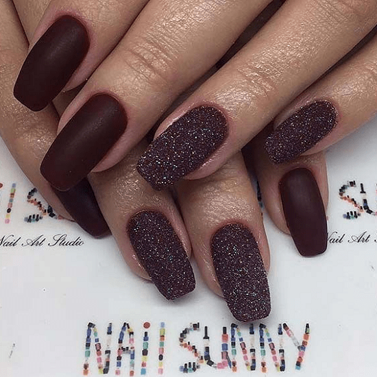 20 Classy Maroon Matte Nails You Must See NailDesignCode