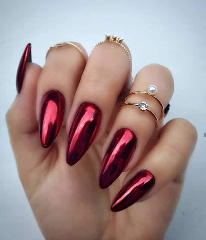 40 Super Hot Maroon Color Nail Polish Ideas NailDesignCode