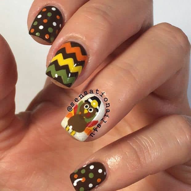 25 Thanksgiving Nail Art to Celebrate the Holiday NailDesignCode