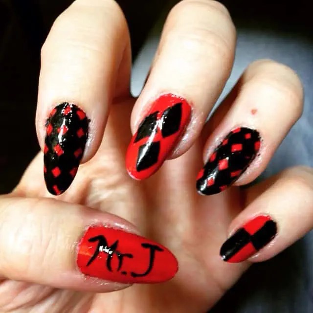 21 Freaky Harley Quinn Nail Art to Go Crazy NailDesignCode