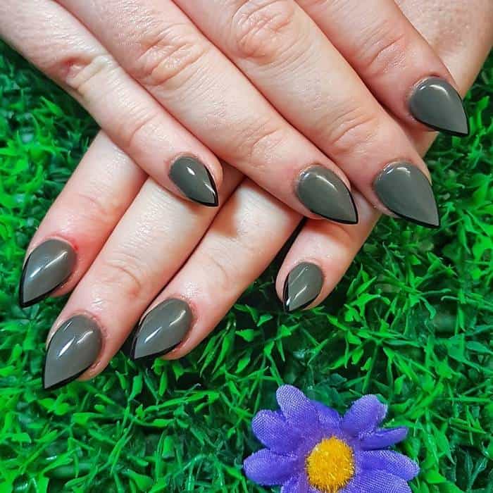 30 EyeCatching Black Tip Nails That Are Simply Elegant