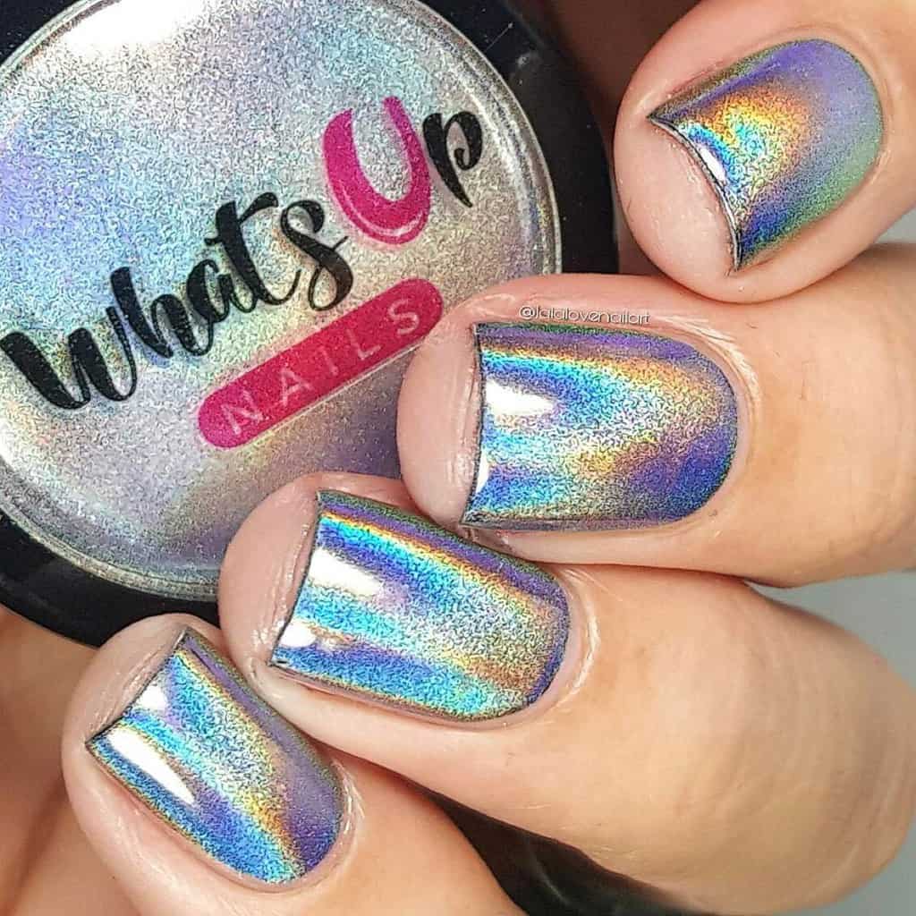 35 Awesome Holographic Nail Designs to Copy (2024) NailDesignCode