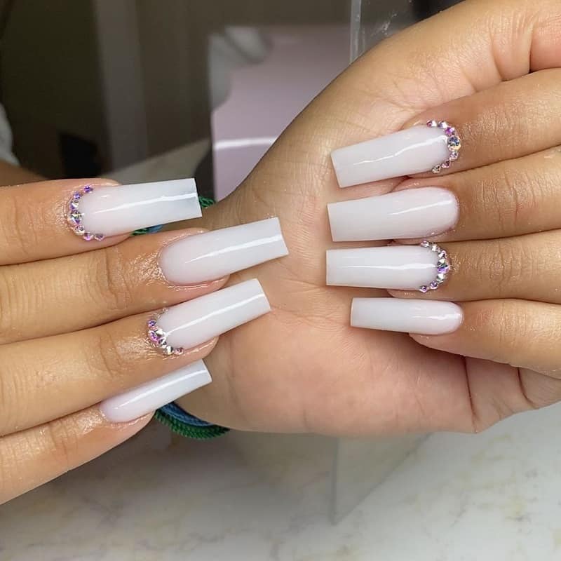 10 White Shellac Nails Ideas to Look Special NailDesignCode