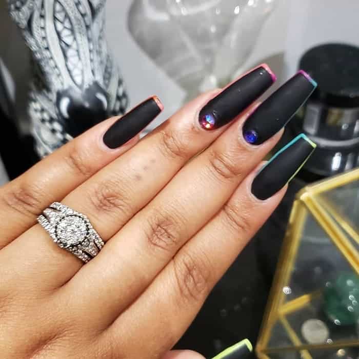 Long Black Coffin Nails Nail and Manicure Trends