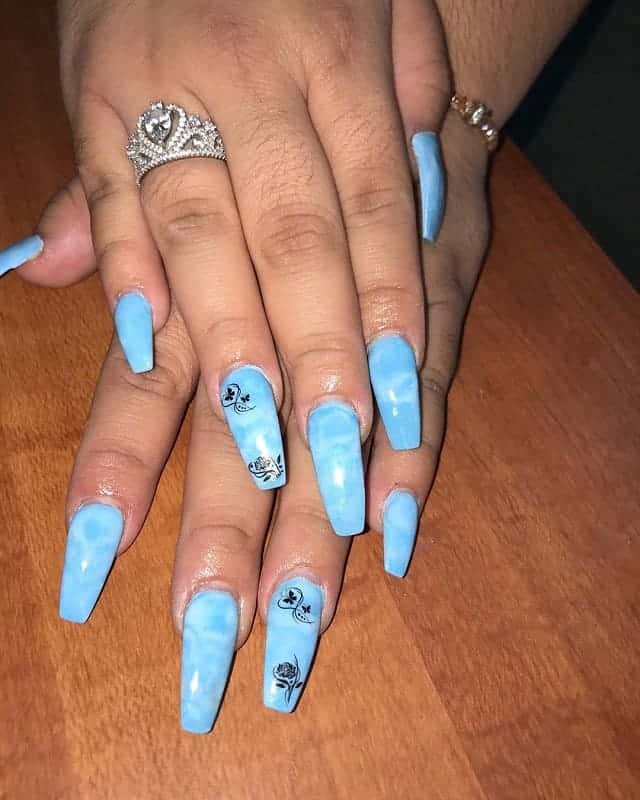 12 Blue Acrylic Nails NailDesignCode