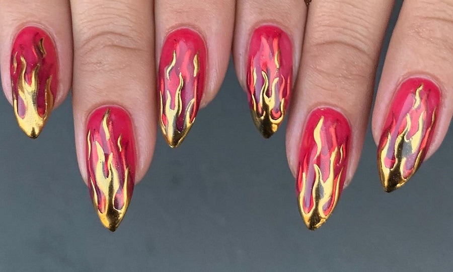 25 Hot Flame Nail Designs to Set Your Manicure on Fire NailDesignCode