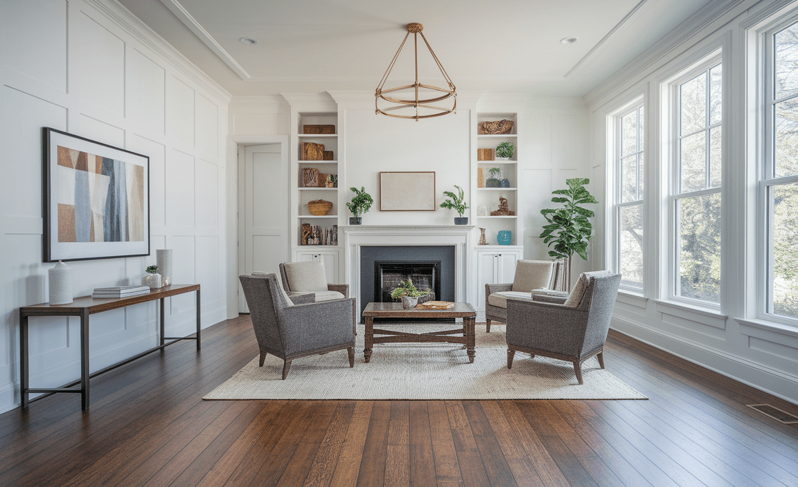Inspirational Design Ideas Using Wide Plank Hardwood Baseboards