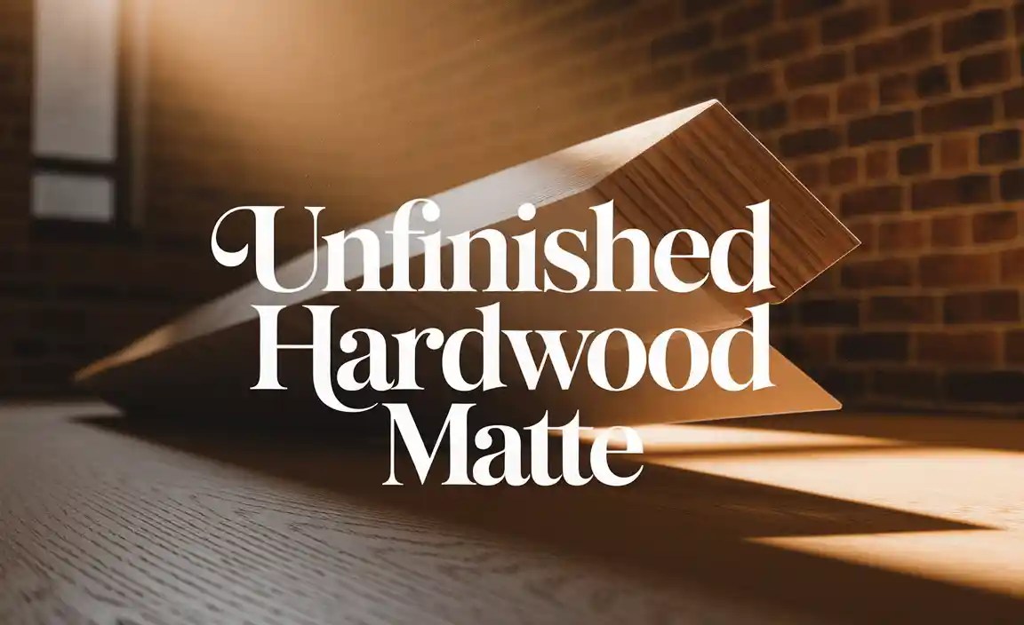 Unfinished Hardwood Matte