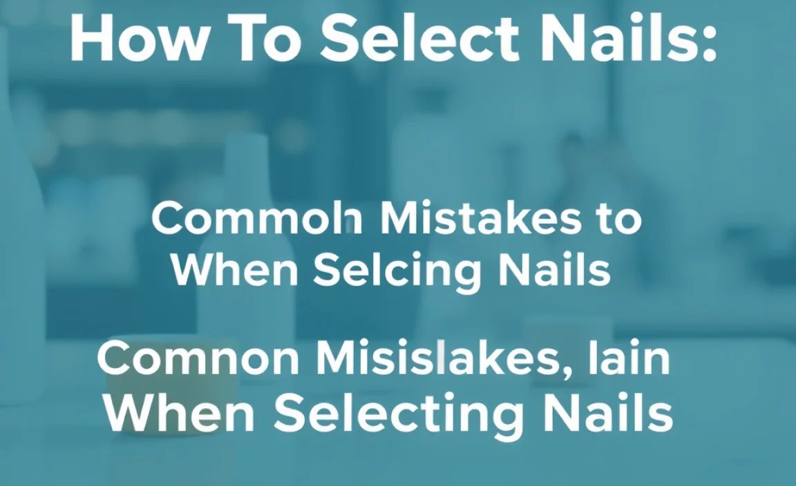 Common Mistakes to Avoid When Selecting Nails