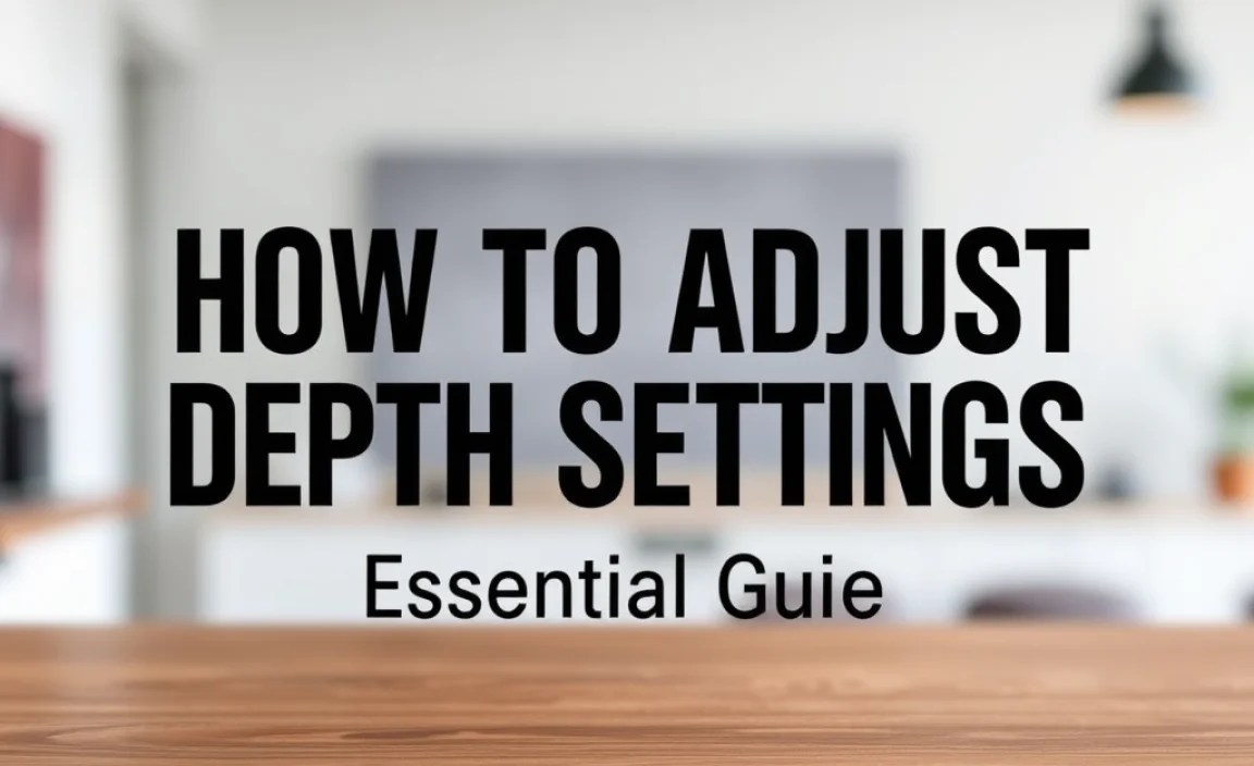 How to Adjust Depth Settings: Essential Guide