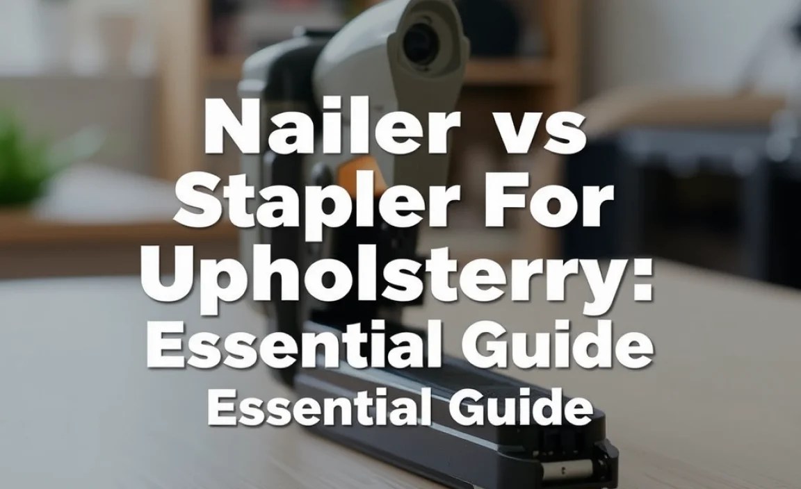 Nailer vs Stapler For Upholstery: Essential Guide