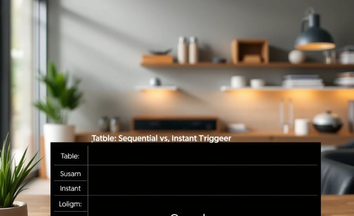 Table: Sequential vs. Instant Trigger – Quick Comparison