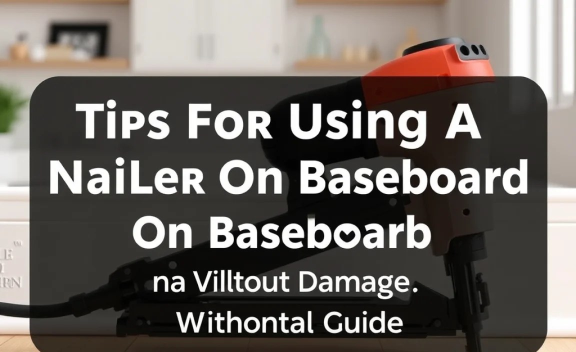 Tips for Using a Nailer on Baseboards Without Damage