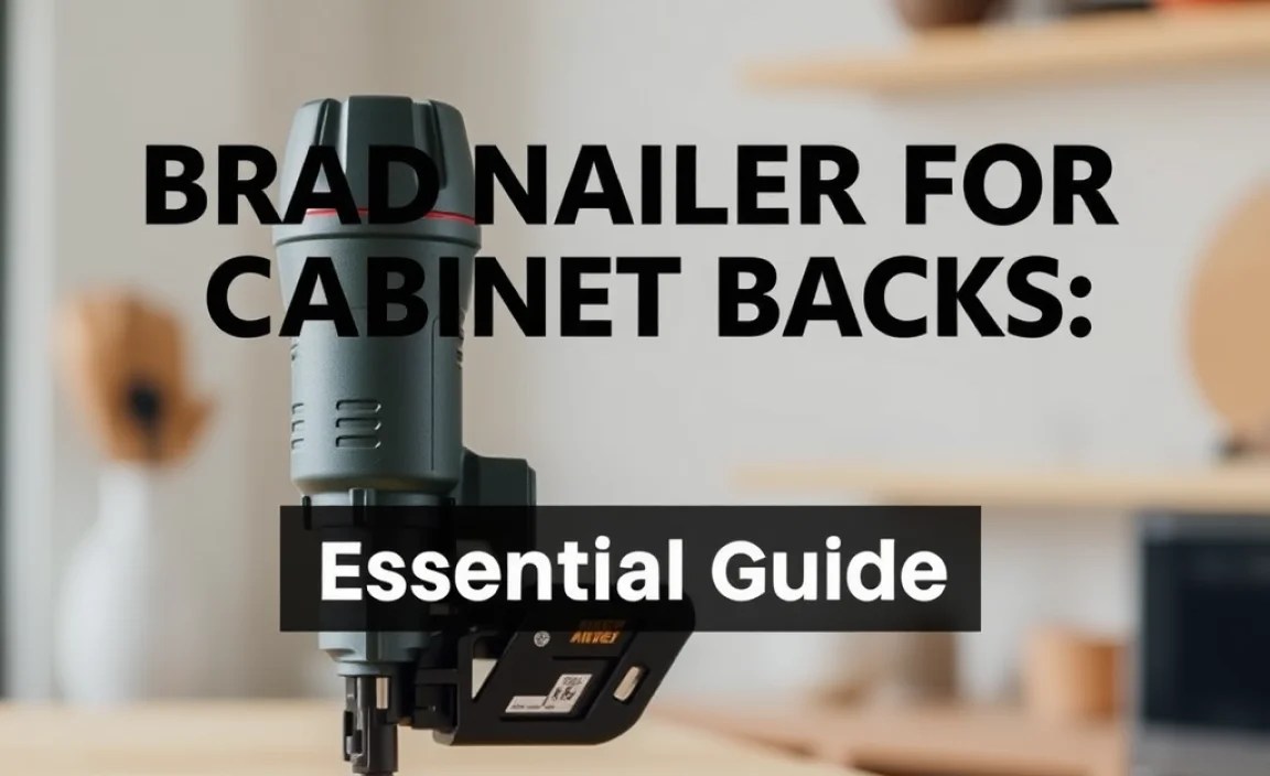 Brad Nailer For Cabinet Backs: Essential Guide