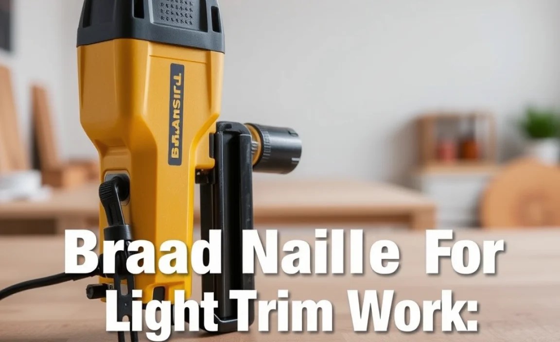 Brad Nailer For Light Trim Work: Essential Guide