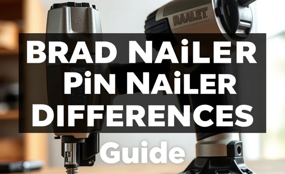 Brad Nailer vs Pin Nailer Differences: Essential Guide