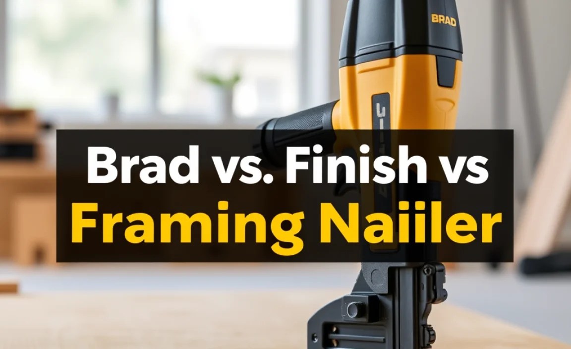 Brad vs Finish vs Framing Nailer: Essential Guide